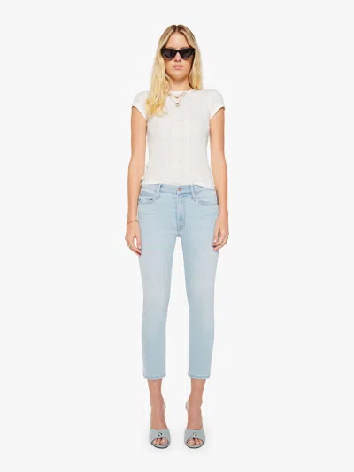 Mother The Mid Rise Dazzler Crop Pretty Please Jeans In Blue