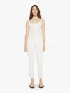Mother Rambler Zip Ankle High Rise Straight Jeans In Cream Puffs In Cream