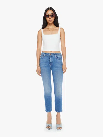 Mother The Mid Rise Dazzler Crop Ready, Set, Go! Jeans In Multi