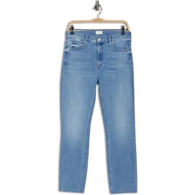 Mother The Mid Rise Dazzler Crop Stretch Jeans In Blue