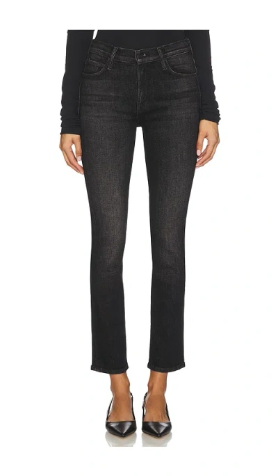Mother The Mid Rise Dazzler Flood Jeans In Black