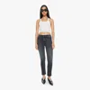 Mother The Mid Rise Dazzler Flood Not Today Satan Jeans In Black
