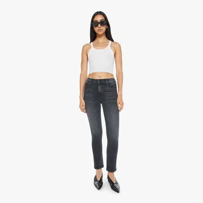 Mother The Mid Rise Dazzler Flood Not Today Satan Jeans In Black