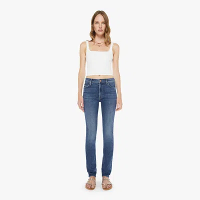 Mother The Mid Rise Dazzler Skimp One Last Shot Jeans In Blue