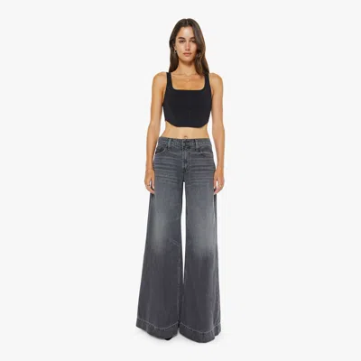 Mother The Mid Rise Headliner Heel Well Done Jeans In Gray