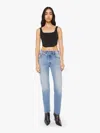 Mother The Mid Rise Hiker Hover Fight For Your Right Jeans In Blue