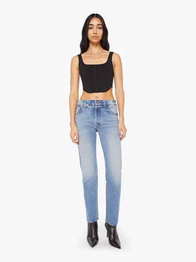 Mother The Mid Rise Hiker Hover Fight For Your Right Jeans In Blue