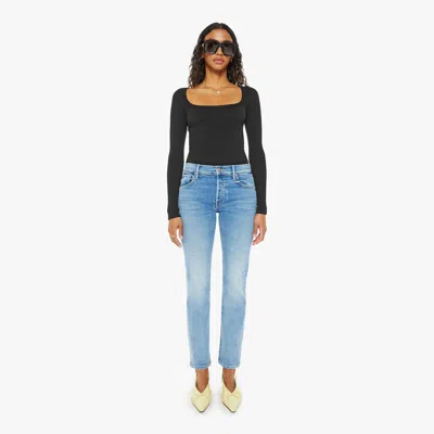 Mother The Mid Rise Hiker Hover Full Moon Jeans In Blue - Size 34