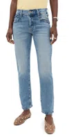 Mother The Mid Rise Hiker Hover Jeans Fight For Your Right In Multi