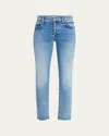 Mother Hiker Hover Straight-leg High-rise Stretch-denim Jeans In Full Moon