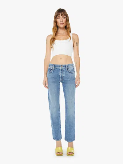 Mother The Mid Rise Hiker Hover Penny For Your Thoughts Jeans In Blue
