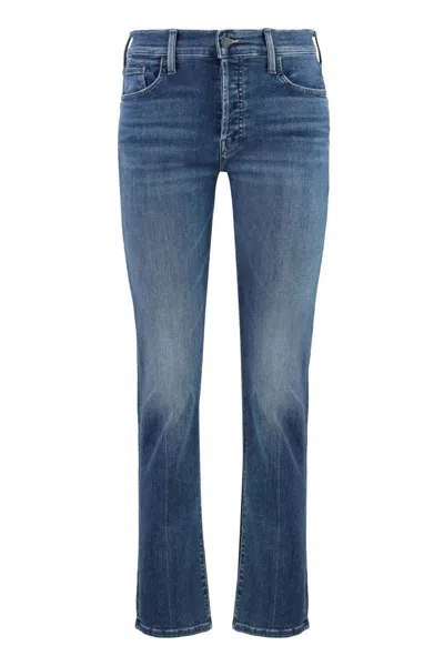 Mother Dazzler Mid-rise Skinny-cut Jeans In Blue