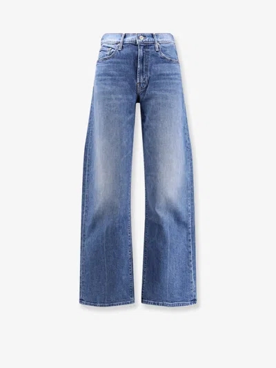 Mother The Mid Rise Lasso Sneak Jeans In Blue