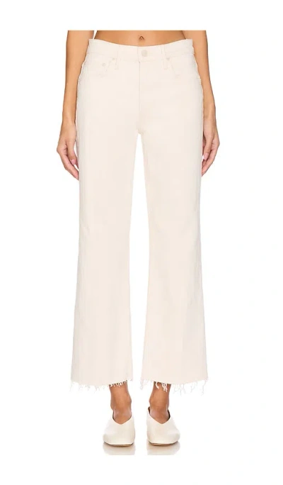Mother Mid-rise-jeans Mit Geradem Bein Maven Ankle Fray In Cream