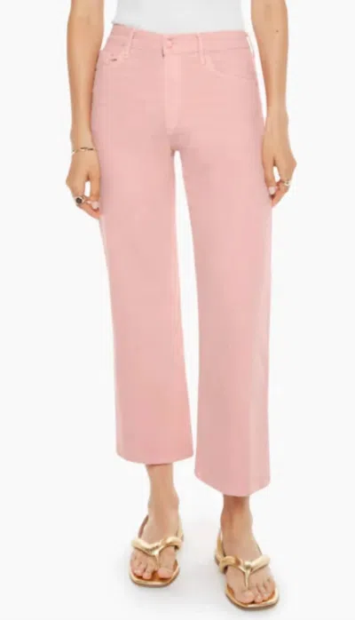 Mother The Mid Rise Maven Ankle In Long Time No Candlelight Peach In Pink