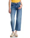 Mother The Rambler High Rise Ankle Straight Jeans In Toil And Trouble