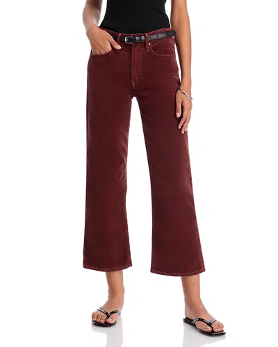Mother The Mid Rise Maven Ankle Pants In Red