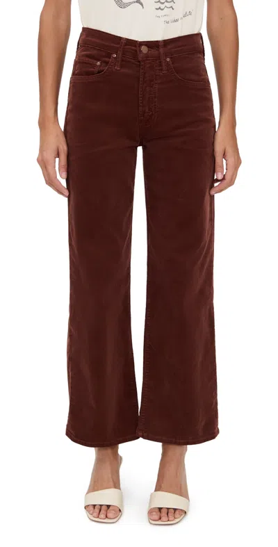 Mother The Mid Rise Maven Corduroy Ankle Jeans Hopscotch/aztec In Burgundy