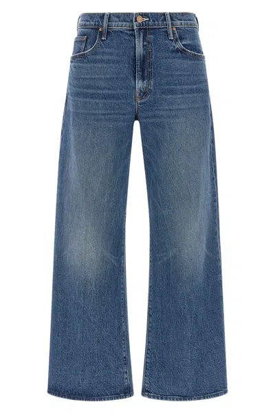 Mother The Mid Rise Maven Sneak Jeans In Blue