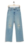 Mother The Mid Rise Maven High Waist Wide Leg Jeans In Peak A Boo