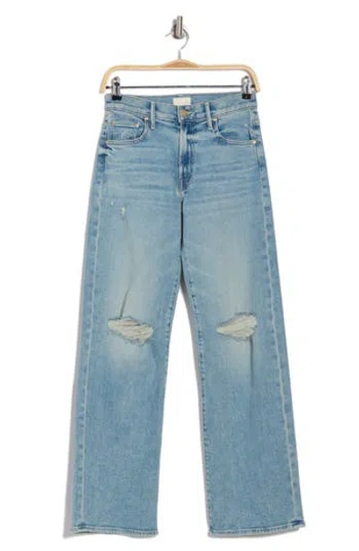 Mother The Mid Rise Maven High Waist Wide Leg Jeans In Peak A Boo