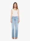 Mother The Mid Rise Maven Sneak Blowing In Wind Jeans In Blue