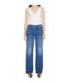 Mother The Mid Rise Maven Sneak Over The Top In Blue