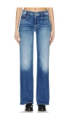 Mother Blue The Mid Rise Maven Sneaker Jeans In Different Strokes