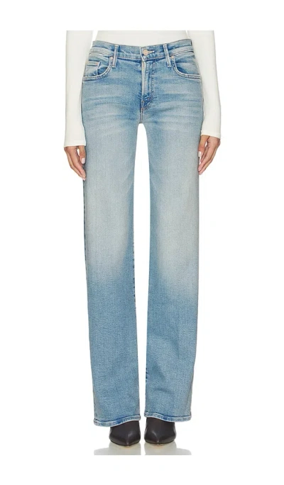 Mother The Mid Rise Maven Sneak Jeans In Blue