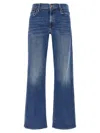 Mother The Ditcher Roller Sneak Jeans In Blue