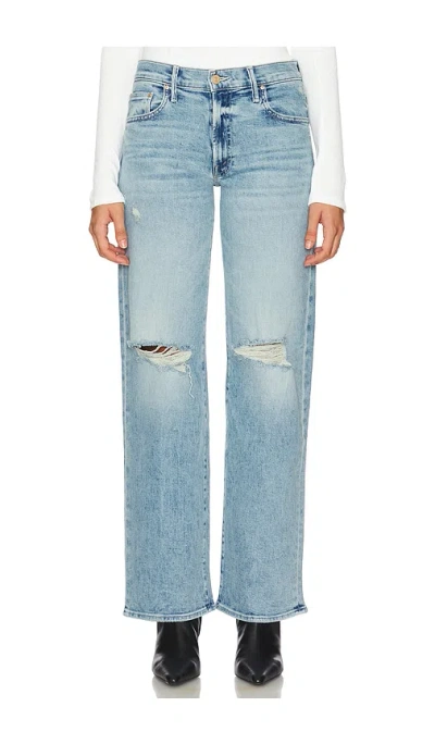 Mother The Mid Rise Maven Sneak Jeans In Peak-a-boo