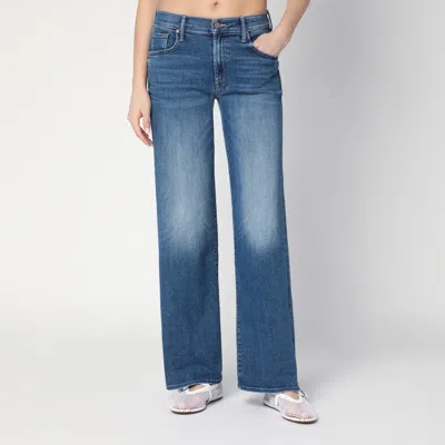 MOTHER THE MID RISE MAVEN SNEAK JEANS IN WASHED BLUE