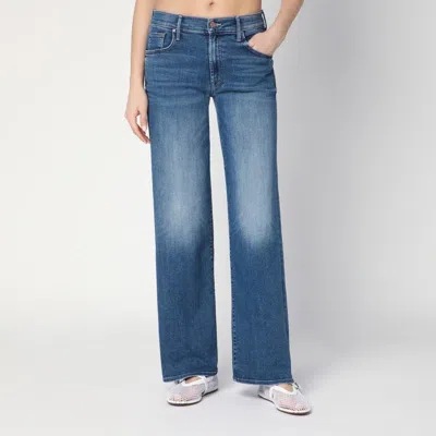 Mother The Mid Rise Maven Sneak Jeans In Washed Blue