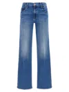 Mother Womens Different Strokes The Maven Sneak Straight-leg Mid-rise Jeans In Blue