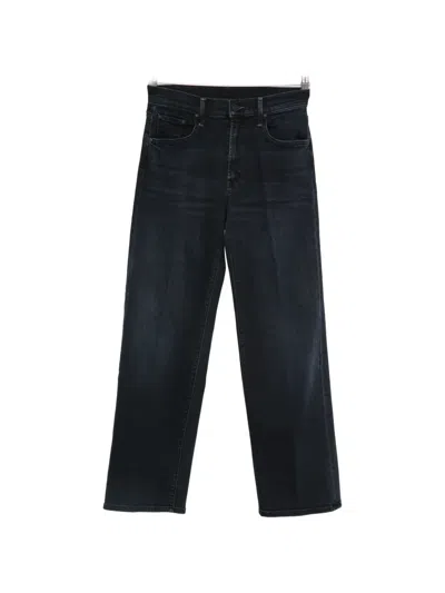 Mother The Mid Rise Rambler Cropped Jeans In Black
