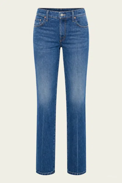 Mother The Mid Rise Rambler Skimp Jean In Call Me Wild In Blue