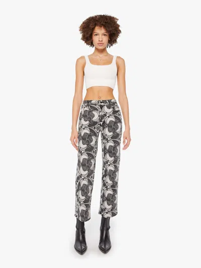 Mother The Mid Rise Rambler Zip Ankle Curlycue Pants In Black