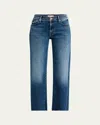 Mother The Mid-rise Rambler Zip Ankle Fray Jeans In Whats Your Sign