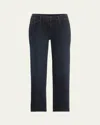 Mother The Mid-rise Rambler Zip Ankle Jeans In Blue