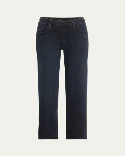 Mother The Mid-rise Rambler Zip Ankle Jeans In Blue