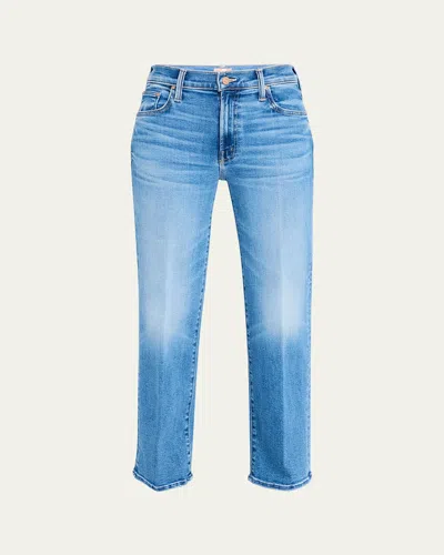 Mother The Mid-rise Rambler Zip Ankle Jeans In Blue