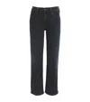Mother The Mid Rise Rambler Zip Ankle Jeans In Navy