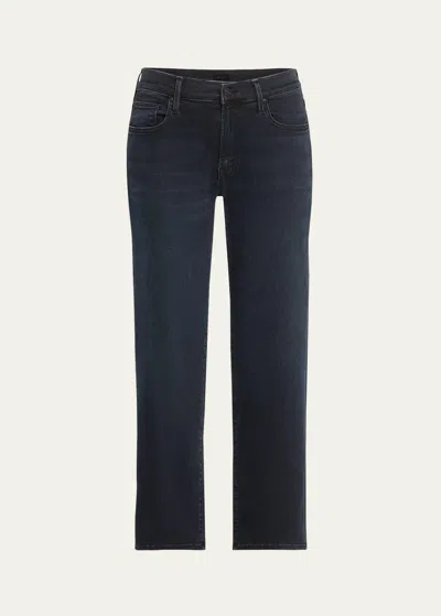 Mother The Mid-rise Rambler Zip Ankle Jeans In Night In Venice