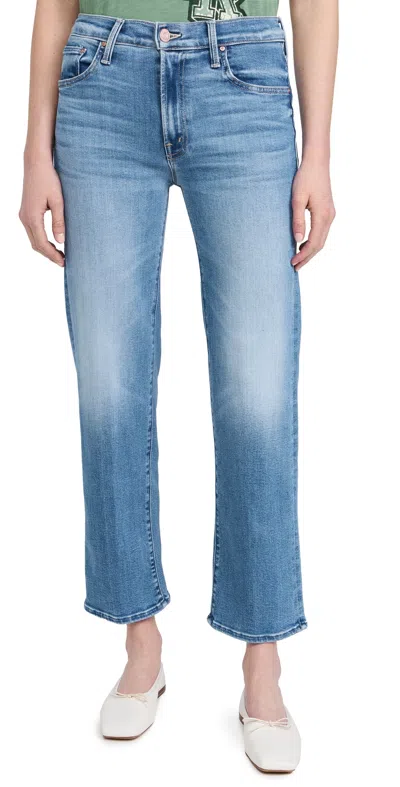 Mother The Mid Rise Rambler Zip Ankle Jeans Out Of The Blue