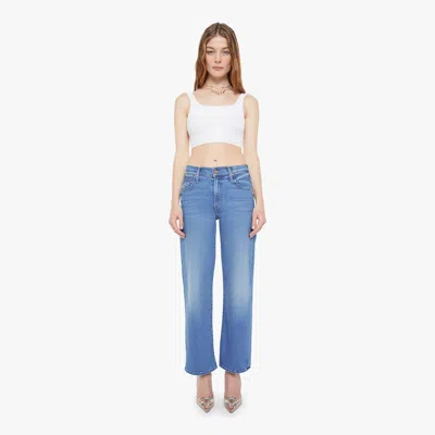 Mother The Mid Rise Rambler Zip Ankle Piece By Jeans In Blue