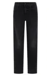 Mother The Mid Rise Rambler Zip Flood Jeans In Black