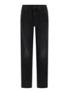 Mother The Mid Rise Rambler Zip Flood Jeans In Black