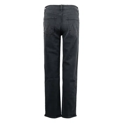Mother The Mid Rise Rambler Zip Flood Jeans In Black