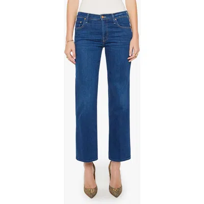 Mother The Mid Rise Rambler Zip Flood Jeans In Blue