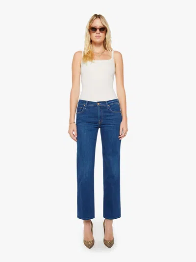 Mother The Mid Rise Rambler Zip Flood Jeans In Blue